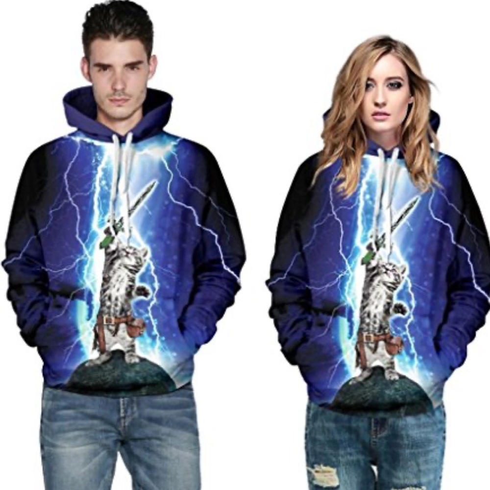 Graphic Cat Hoodie